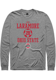 Luke Laramore  Ohio State Buckeyes Graphite Rally NIL Sport Icon Long Sleeve T Shirt