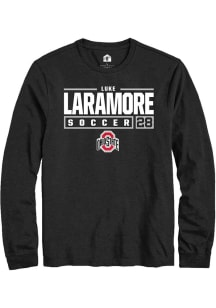 Luke Laramore  Ohio State Buckeyes Black Rally NIL Stacked Box Long Sleeve T Shirt