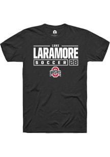 Luke Laramore  Ohio State Buckeyes Black Rally NIL Stacked Box Short Sleeve T Shirt