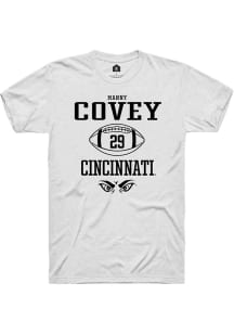 Manny Covey  Cincinnati Bearcats White Rally Football NIL Sport Icon Short Sleeve T Shirt