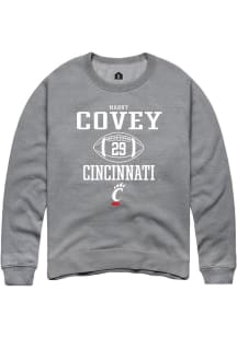 Manny Covey  Rally Cincinnati Bearcats Mens Graphite Football NIL Sport Icon Long Sleeve Crew Swea..