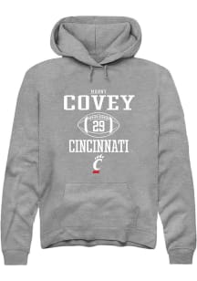 Manny Covey  Rally Cincinnati Bearcats Mens Graphite Football NIL Sport Icon Long Sleeve Hoodie