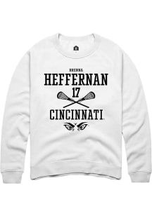 Brenna Heffernan  Rally Cincinnati Bearcats Mens White NIL Sport Icon Long Sleeve Crew Sweatshirt