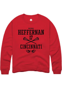 Brenna Heffernan  Rally Cincinnati Bearcats Mens Red NIL Sport Icon Long Sleeve Crew Sweatshirt