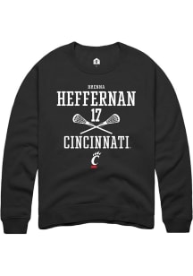 Brenna Heffernan  Rally Cincinnati Bearcats Mens Black NIL Sport Icon Long Sleeve Crew Sweatshirt