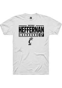 Brenna Heffernan  Cincinnati Bearcats White Rally NIL Stacked Box Short Sleeve T Shirt