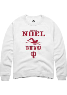 Raekwon Noel  Rally Indiana Hoosiers Mens White NIL Sport Icon Long Sleeve Crew Sweatshirt