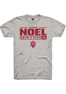 Raekwon Noel  Indiana Hoosiers Ash Rally NIL Stacked Box Short Sleeve T Shirt