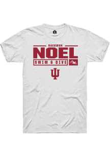 Raekwon Noel  Indiana Hoosiers White Rally NIL Stacked Box Short Sleeve T Shirt