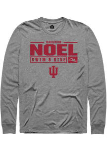 Raekwon Noel  Indiana Hoosiers Graphite Rally NIL Stacked Box Long Sleeve T Shirt