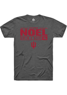 Raekwon Noel  Indiana Hoosiers Dark Grey Rally NIL Stacked Box Short Sleeve T Shirt