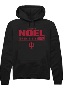 Raekwon Noel  Rally Indiana Hoosiers Mens Black NIL Stacked Box Long Sleeve Hoodie