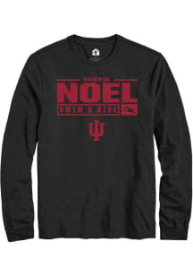 Raekwon Noel  Indiana Hoosiers Black Rally NIL Stacked Box Long Sleeve T Shirt