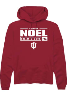 Raekwon Noel  Rally Indiana Hoosiers Mens Red NIL Stacked Box Long Sleeve Hoodie