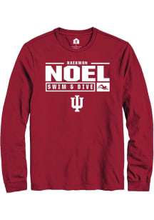 Raekwon Noel  Indiana Hoosiers Red Rally NIL Stacked Box Long Sleeve T Shirt