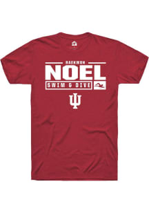 Raekwon Noel  Indiana Hoosiers Red Rally NIL Stacked Box Short Sleeve T Shirt
