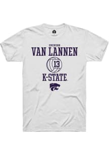 Emerson Van Lannen  K-State Wildcats White Rally NIL Sport Icon Short Sleeve T Shirt