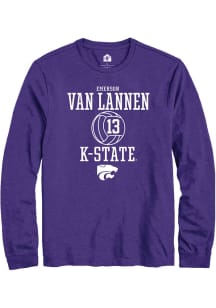 Emerson Van Lannen  K-State Wildcats Purple Rally NIL Sport Icon Long Sleeve T Shirt