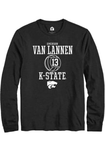 Emerson Van Lannen  K-State Wildcats Black Rally NIL Sport Icon Long Sleeve T Shirt