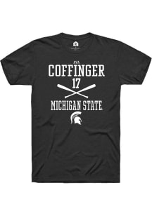 Ava Coffinger  Michigan State Spartans Black Rally NIL Sport Icon Short Sleeve T Shirt