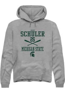 Jacey Schuler  Rally Michigan State Spartans Mens Graphite NIL Sport Icon Long Sleeve Hoodie