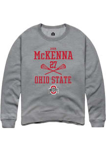 John McKenna  Rally Ohio State Buckeyes Mens Graphite NIL Sport Icon Long Sleeve Crew Sweatshirt
