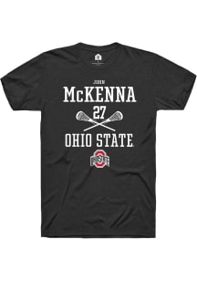 John McKenna  Ohio State Buckeyes Black Rally NIL Sport Icon Short Sleeve T Shirt