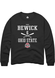 Sami Bewick  Rally Ohio State Buckeyes Mens Black NIL Sport Icon Long Sleeve Crew Sweatshirt