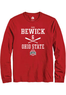 Sami Bewick  Ohio State Buckeyes Red Rally NIL Sport Icon Long Sleeve T Shirt