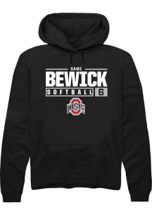 Sami Bewick  Rally Ohio State Buckeyes Mens Black NIL Stacked Box Long Sleeve Hoodie