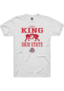 Dakota King  Ohio State Buckeyes White Rally NIL Sport Icon Short Sleeve T Shirt