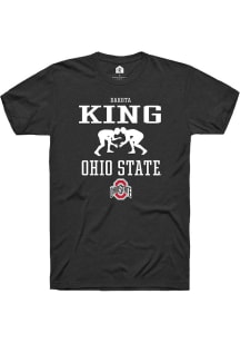 Dakota King  Ohio State Buckeyes Black Rally NIL Sport Icon Short Sleeve T Shirt