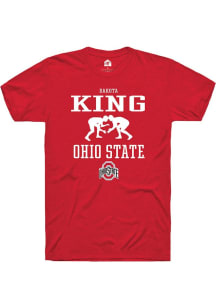 Dakota King  Ohio State Buckeyes Red Rally NIL Sport Icon Short Sleeve T Shirt
