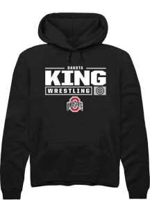 Dakota King  Rally Ohio State Buckeyes Mens Black NIL Stacked Box Long Sleeve Hoodie