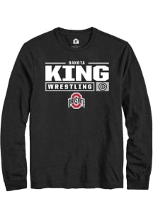 Dakota King  Ohio State Buckeyes Black Rally NIL Stacked Box Long Sleeve T Shirt