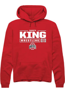 Dakota King  Rally Ohio State Buckeyes Mens Red NIL Stacked Box Long Sleeve Hoodie