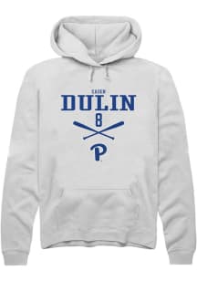 Caden Dulin  Rally Pitt Panthers Mens White NIL Sport Icon Long Sleeve Hoodie