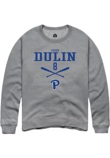 Caden Dulin  Rally Pitt Panthers Mens Graphite NIL Sport Icon Long Sleeve Crew Sweatshirt
