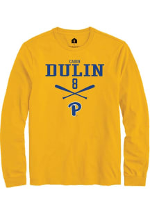 Caden Dulin  Pitt Panthers Gold Rally NIL Sport Icon Long Sleeve T Shirt