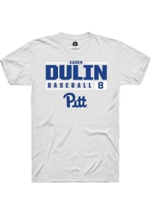 Caden Dulin  Pitt Panthers White Rally NIL Stacked Box Short Sleeve T Shirt