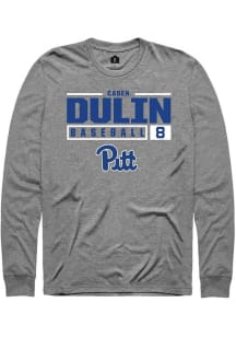 Caden Dulin  Pitt Panthers Graphite Rally NIL Stacked Box Long Sleeve T Shirt