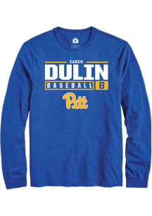 Caden Dulin  Pitt Panthers Blue Rally NIL Stacked Box Long Sleeve T Shirt