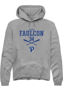 Kayden Faulcon  Rally Pitt Panthers Mens Graphite NIL Sport Icon Long Sleeve Hoodie