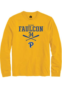 Kayden Faulcon  Pitt Panthers Gold Rally NIL Sport Icon Long Sleeve T Shirt