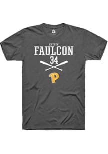 Kayden Faulcon  Pitt Panthers Dark Grey Rally NIL Sport Icon Short Sleeve T Shirt