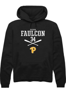 Kayden Faulcon  Rally Pitt Panthers Mens Black NIL Sport Icon Long Sleeve Hoodie