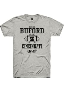 Deondre Buford  Cincinnati Bearcats Ash Rally NIL Sport Icon Short Sleeve T Shirt