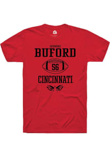 Deondre Buford  Cincinnati Bearcats Red Rally NIL Sport Icon Short Sleeve T Shirt