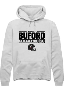 Deondre Buford  Rally Cincinnati Bearcats Mens White NIL Stacked Box Long Sleeve Hoodie