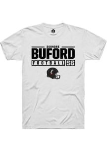Deondre Buford  Cincinnati Bearcats White Rally NIL Stacked Box Short Sleeve T Shirt